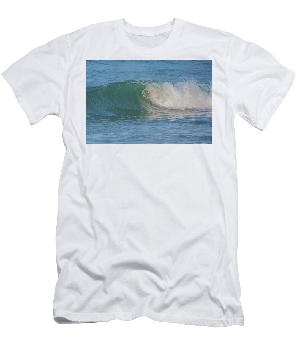 Wave T-Shirt featuring the photograph Egypt Beach Waves by Ann-Marie Rollo