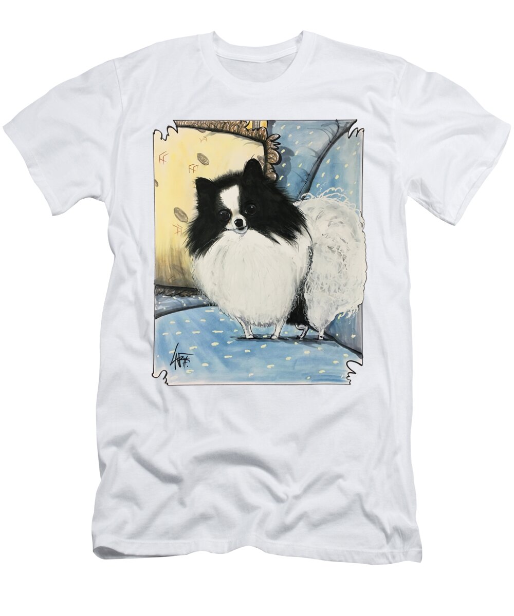Ellis T-Shirt featuring the drawing Ellis 4540 by Canine Caricatures By John LaFree