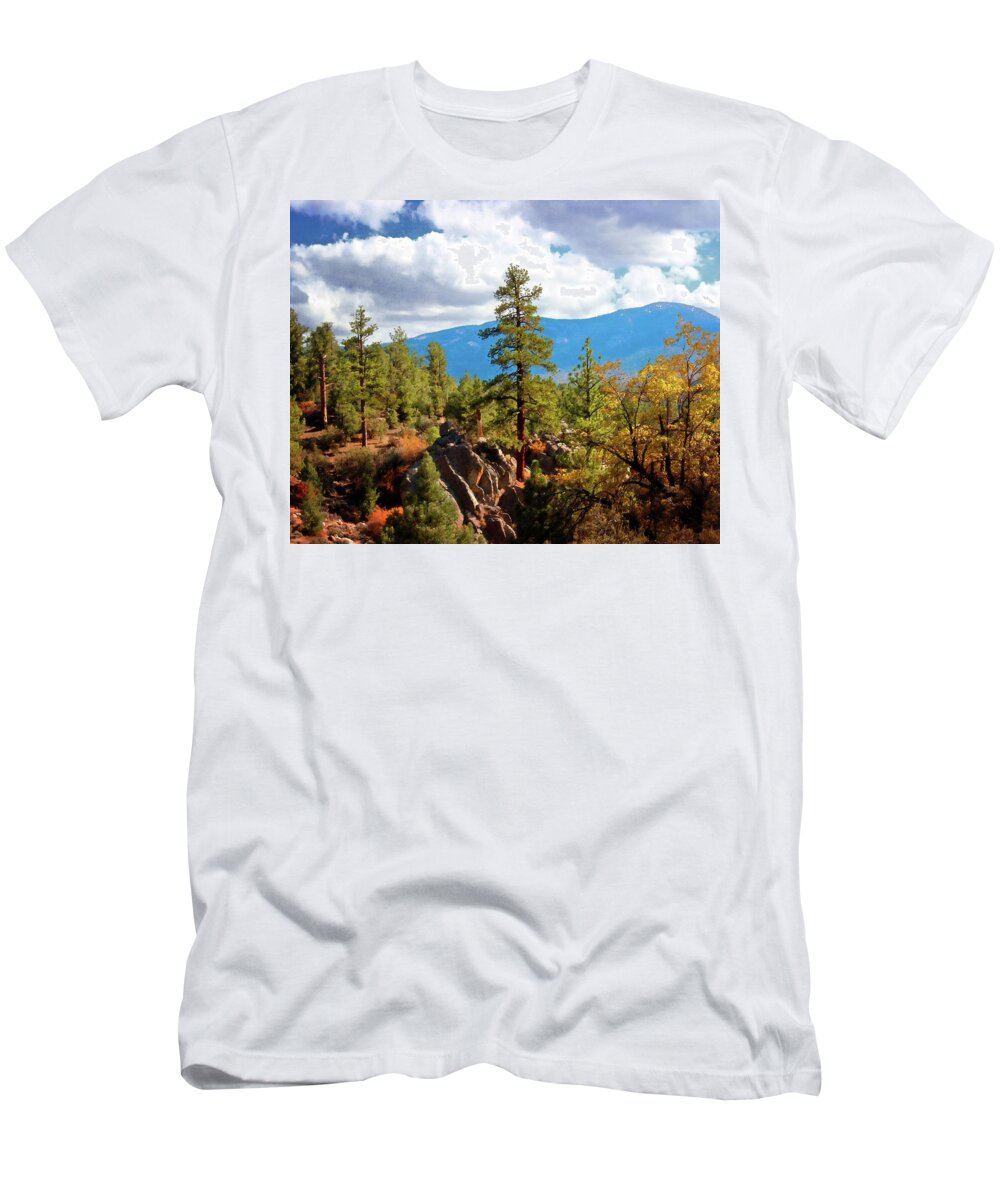 Forest T-Shirt featuring the photograph Fall Day in Van Dusen Canyon by Timothy Bulone