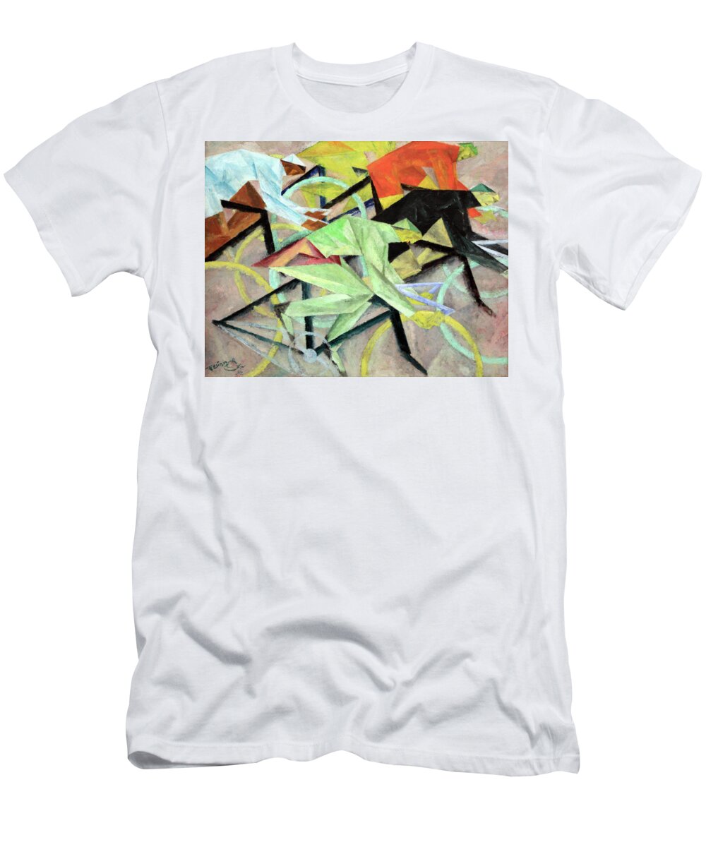 The T-Shirt featuring the photograph Feininger's The Bicycle Race by Cora Wandel
