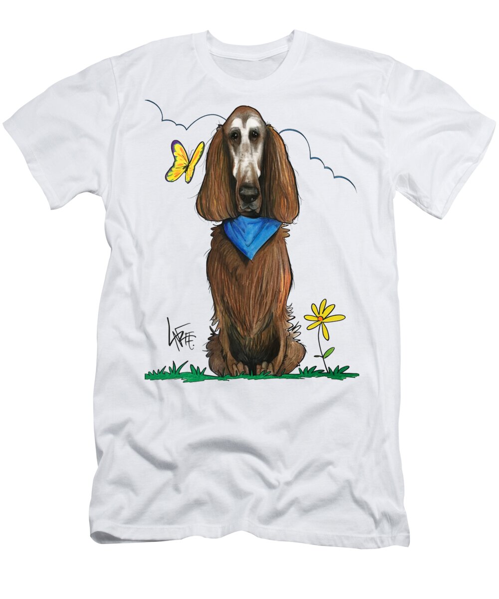 Fernandez T-Shirt featuring the drawing Fernandez 3571 by Canine Caricatures By John LaFree