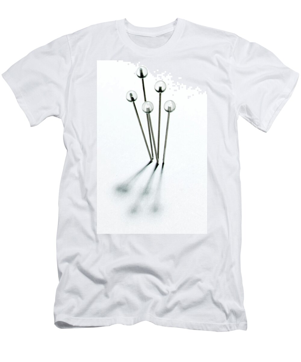 Alteration T-Shirt featuring the drawing Five Straight Pins by CSA Images