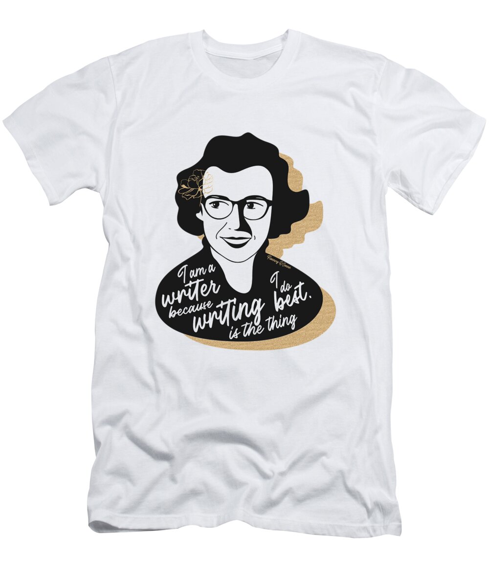 Flannery O'connor T-Shirt featuring the digital art Flannery O' Connor Graphic Quote II by Ink Well