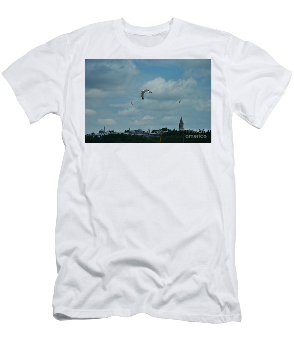 Istanbul T-Shirt featuring the photograph Flight over Istanbul by Yavor Mihaylov