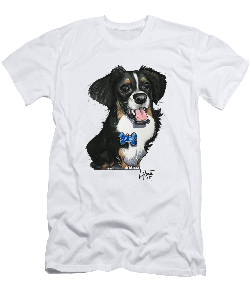 Foster 4743 T-Shirt featuring the drawing Foster 4743 by Canine Caricatures By John LaFree