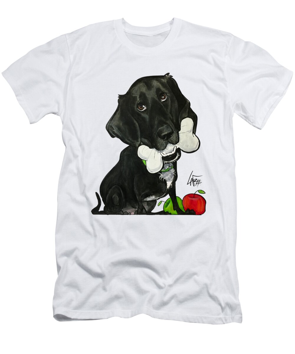 Fraser 4457 T-Shirt featuring the drawing Fraser 4457 by Canine Caricatures By John LaFree