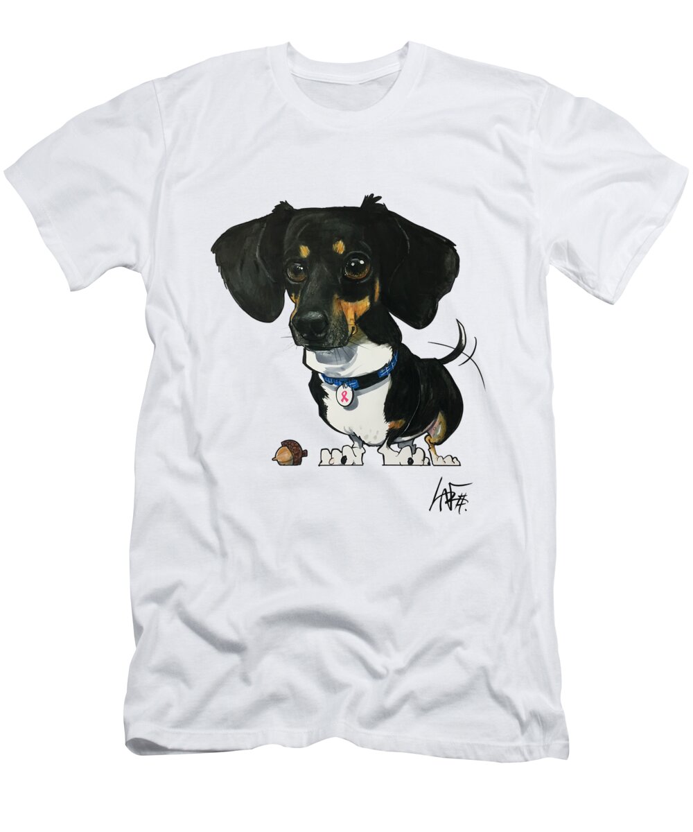 Gamez T-Shirt featuring the drawing Gamez 4390 by Canine Caricatures By John LaFree