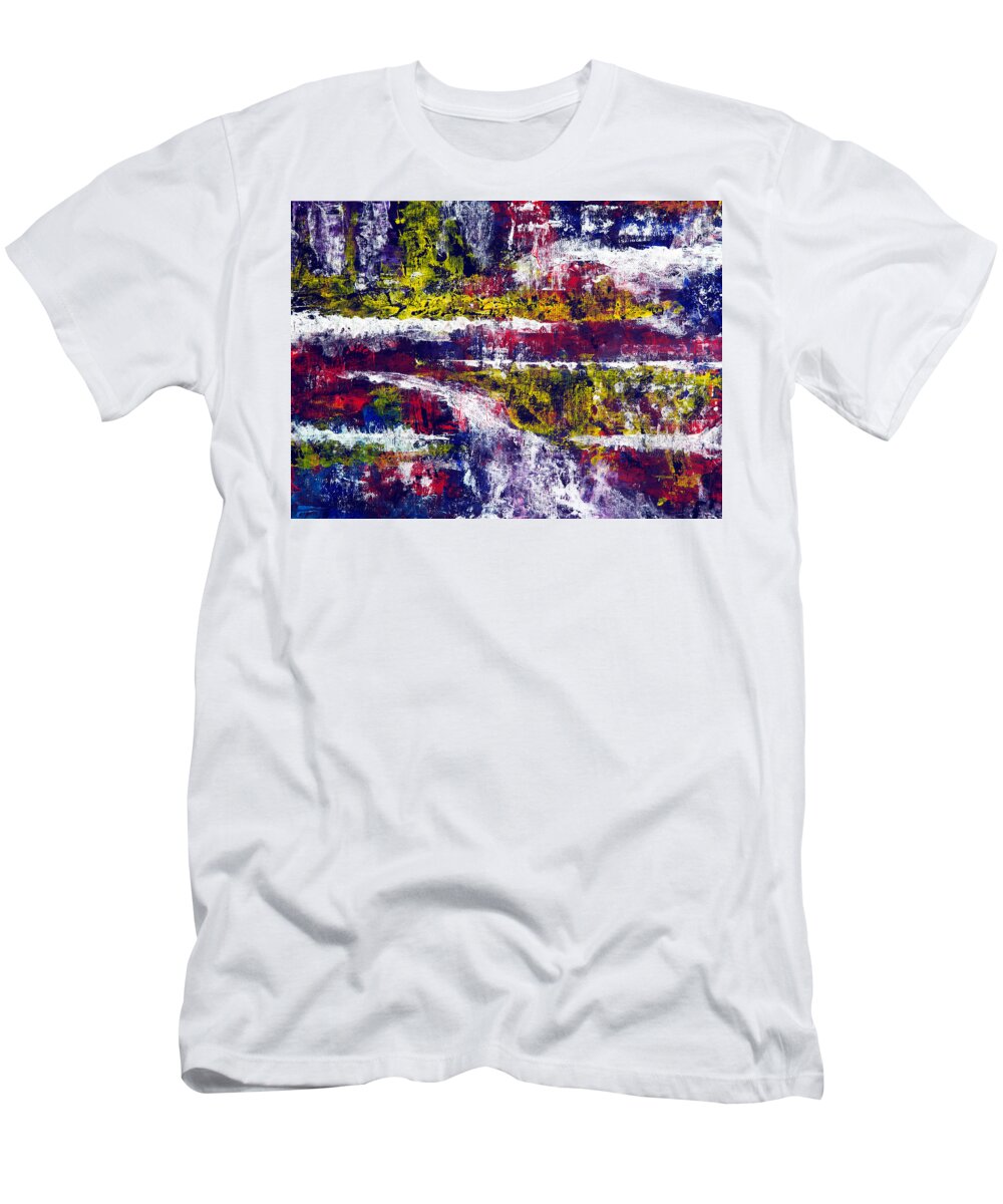 Gamma 20 T-Shirt featuring the painting Gamma #20 Abstract by Sensory Art House