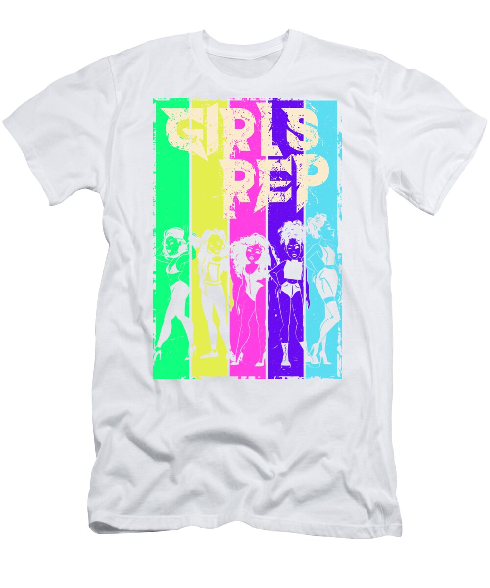  T-Shirt featuring the digital art Girls Rep Rockin by Daina Winfield