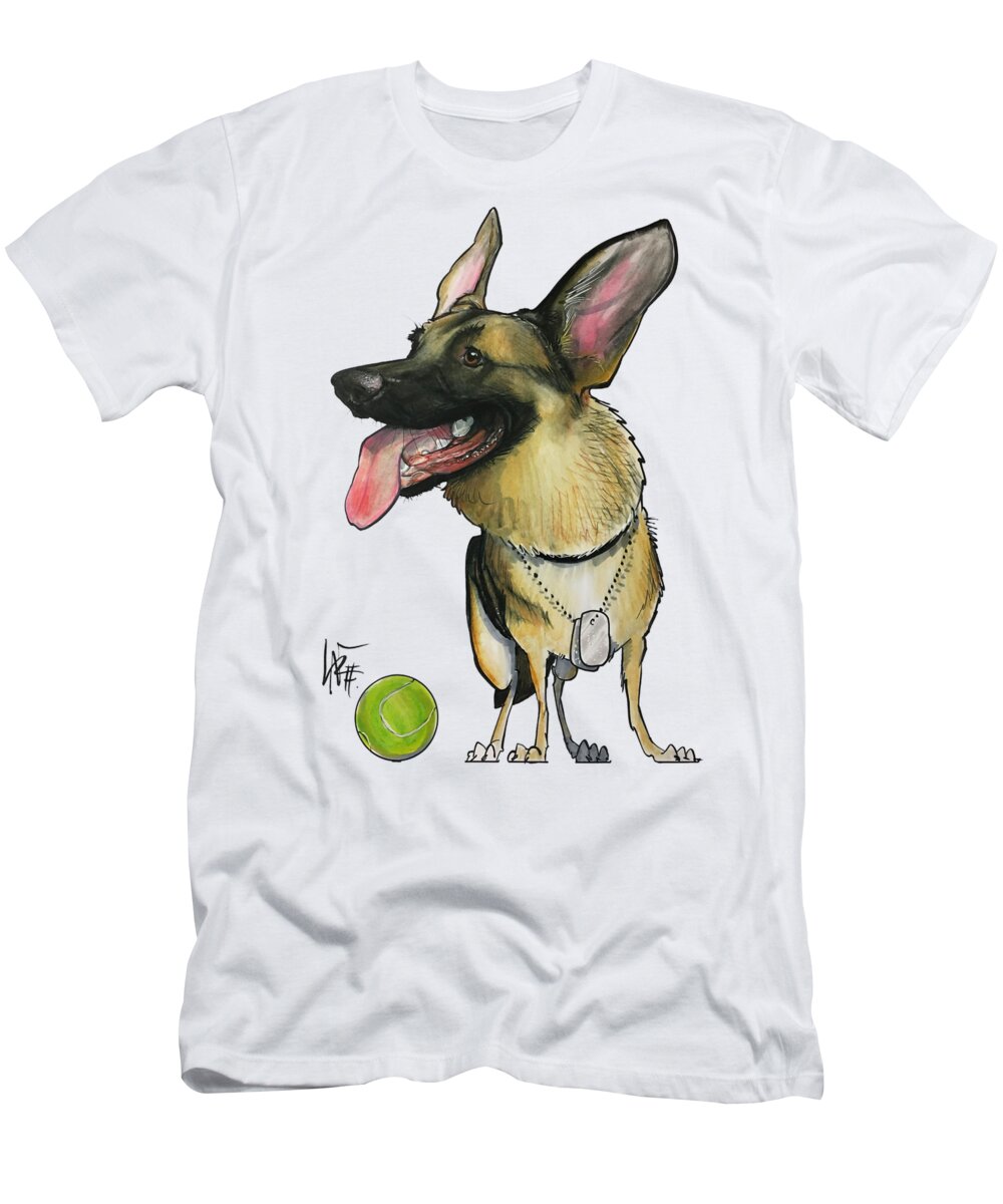 Gleason T-Shirt featuring the photograph Gleason 4359 by Canine Caricatures By John LaFree
