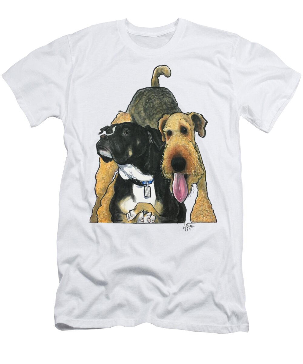 Goode 4706 T-Shirt featuring the drawing Goode 4706 by Canine Caricatures By John LaFree