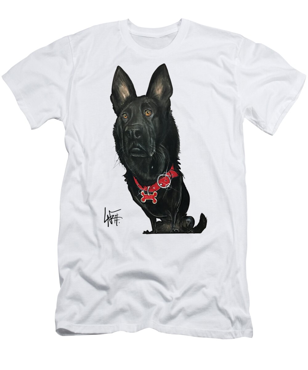 Goodridge T-Shirt featuring the drawing Goodridge 5107 by Canine Caricatures By John LaFree