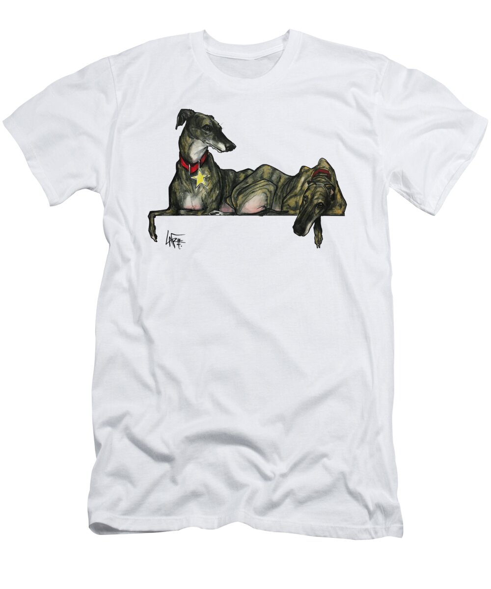 Halty T-Shirt featuring the drawing Halty 4283 by Canine Caricatures By John LaFree