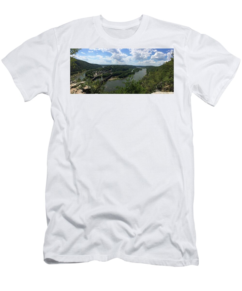 Harpers Ferry T-Shirt featuring the photograph Harpers Ferry Panorama by Natural Vista Photo