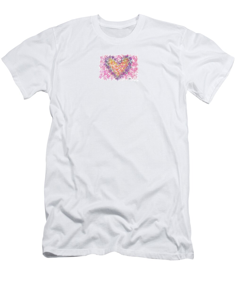Heart 1006 T-Shirt featuring the digital art Heart 1006 by Corinne Carroll