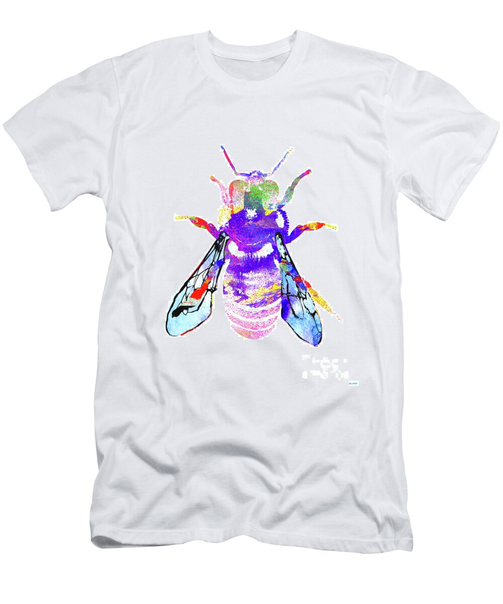 Honey Bee T-Shirt featuring the mixed media Honey Bee by Daniel Janda