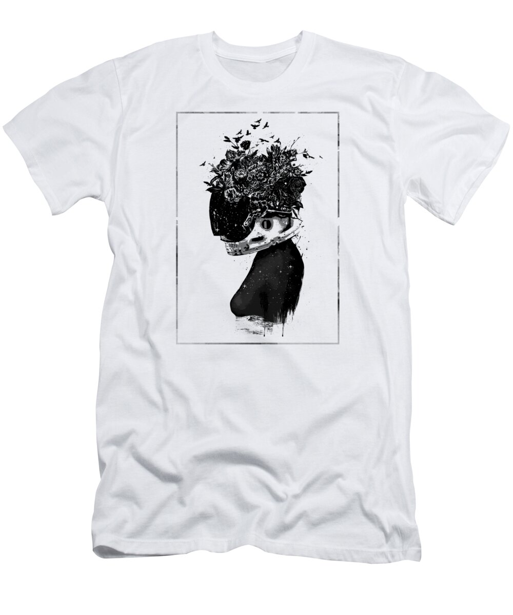 Girl T-Shirt featuring the mixed media Hybrid girl by Balazs Solti