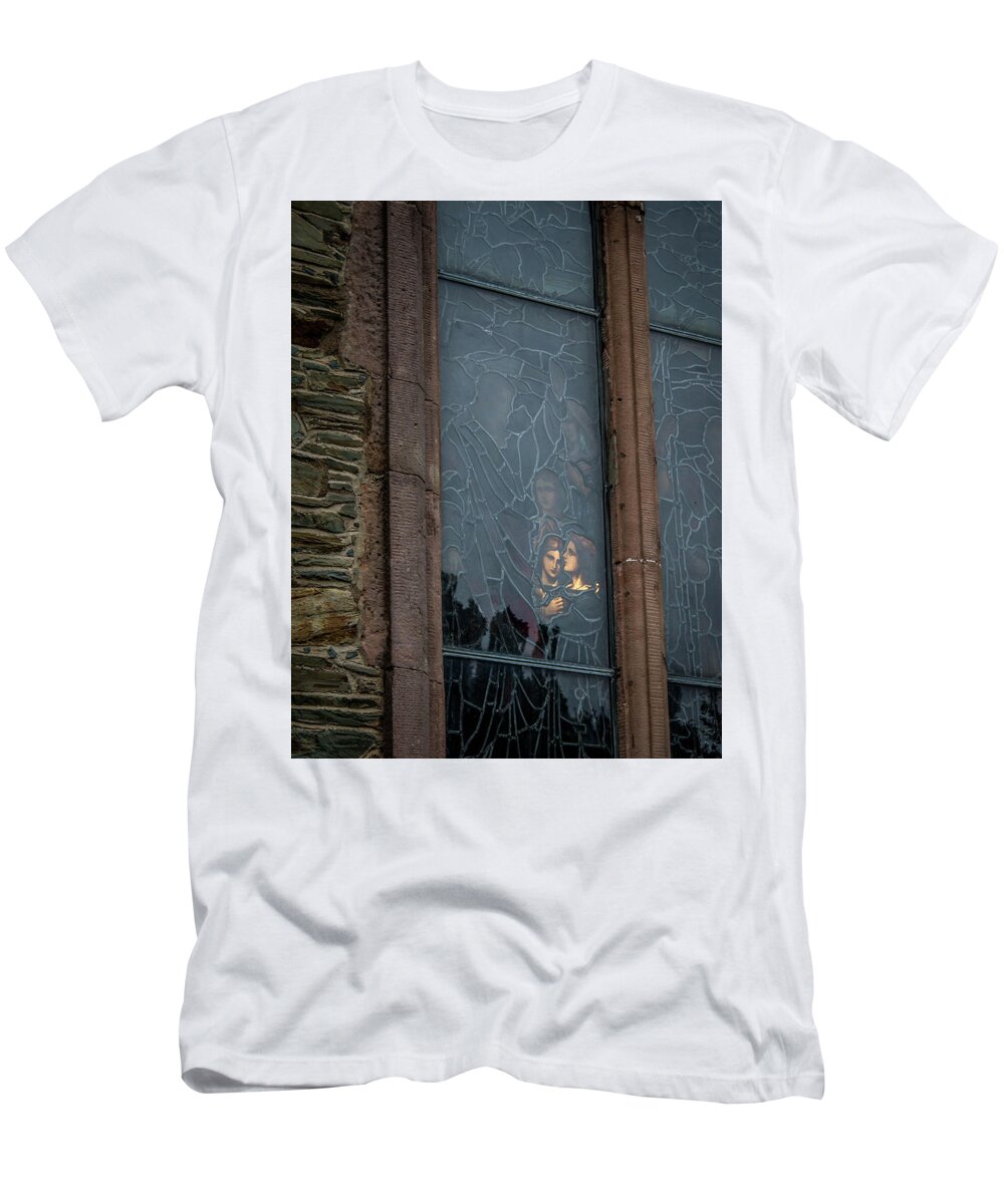 Down T-Shirt featuring the photograph Illumination Stained Glass by Susie Weaver