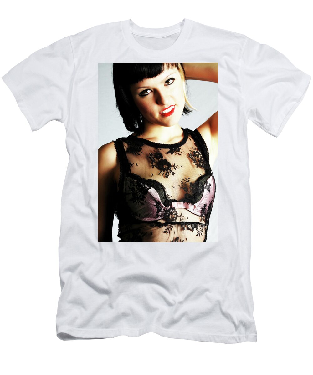 Girl T-Shirt featuring the photograph I'm Ready by Robert WK Clark