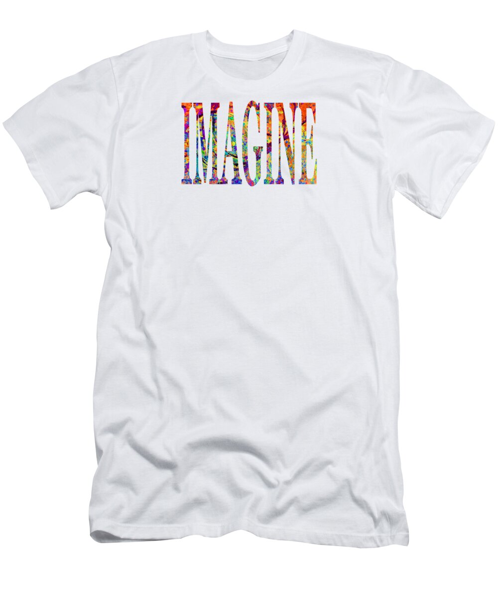 Imagine T-Shirt featuring the painting Imagine 1014 by Corinne Carroll