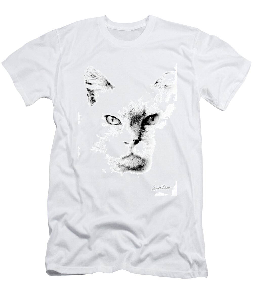 Cat Art T-Shirt featuring the photograph Iris by Sandra Dalton