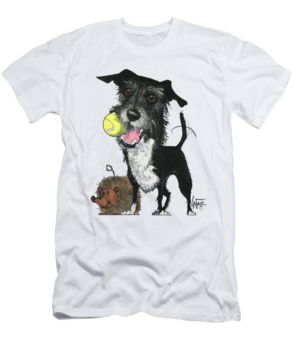 Irvin T-Shirt featuring the drawing Irvin GC1PET040 by Canine Caricatures By John LaFree