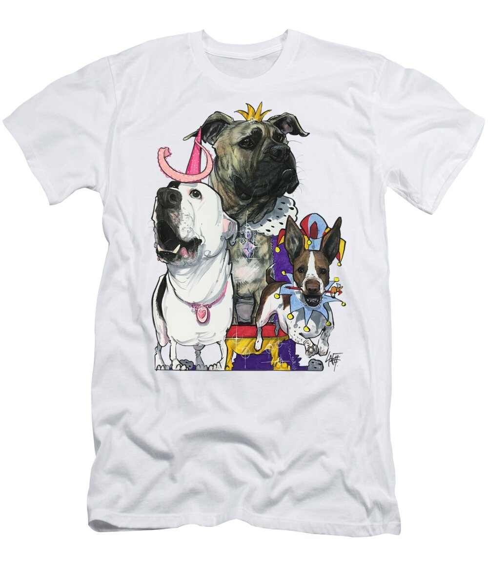 Jackson 4524 T-Shirt featuring the drawing Jackson 4524 by Canine Caricatures By John LaFree