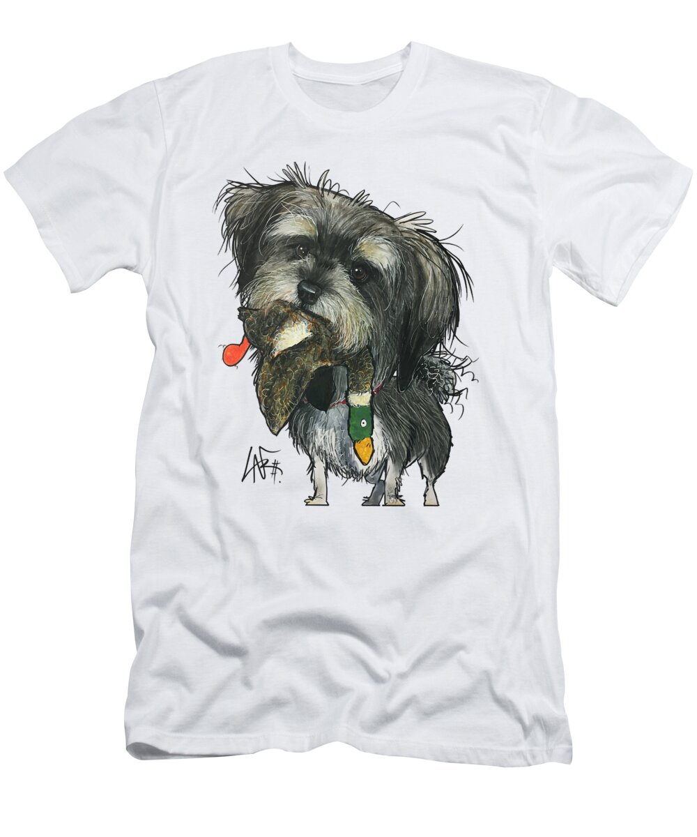 Jani T-Shirt featuring the drawing Jani 4355 by Canine Caricatures By John LaFree