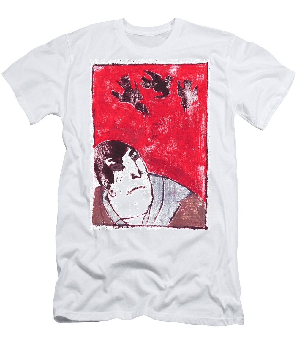 Japanese T-Shirt featuring the painting Japanese Print 4 by Edgeworth Johnstone