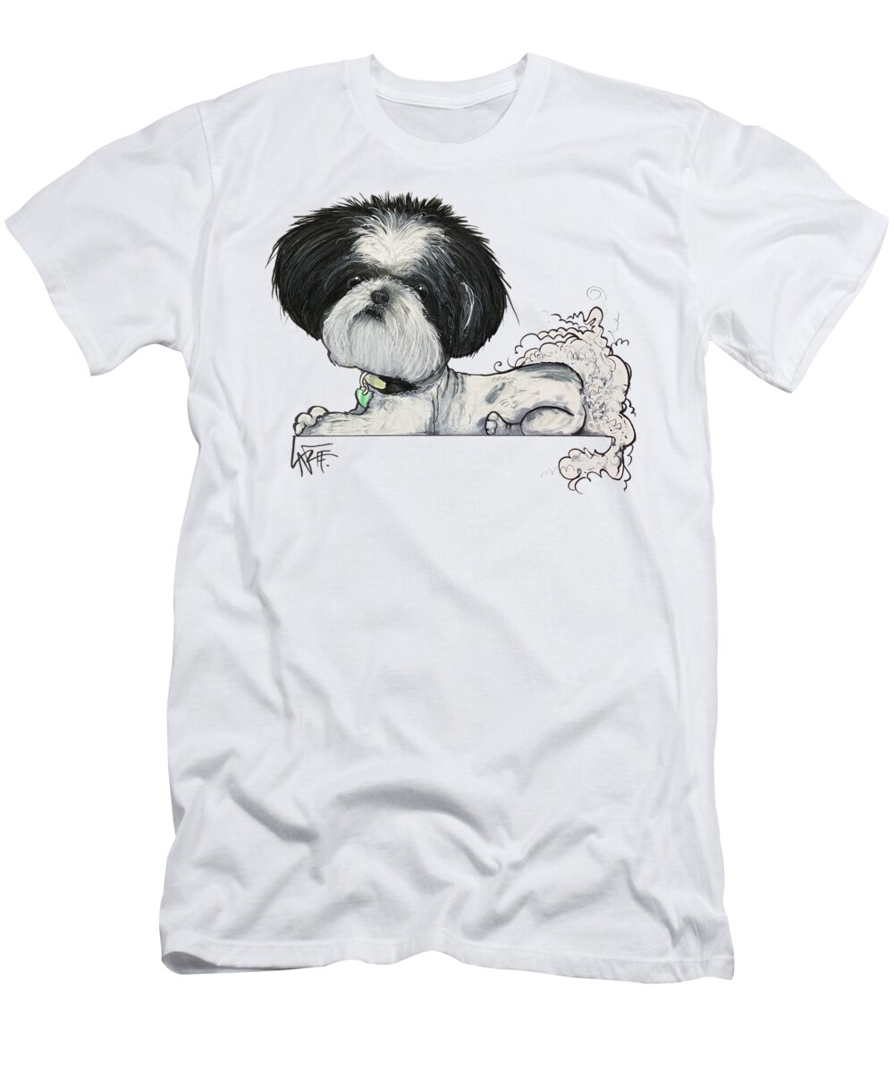 Kasper T-Shirt featuring the drawing Kasper 5234 by Canine Caricatures By John LaFree