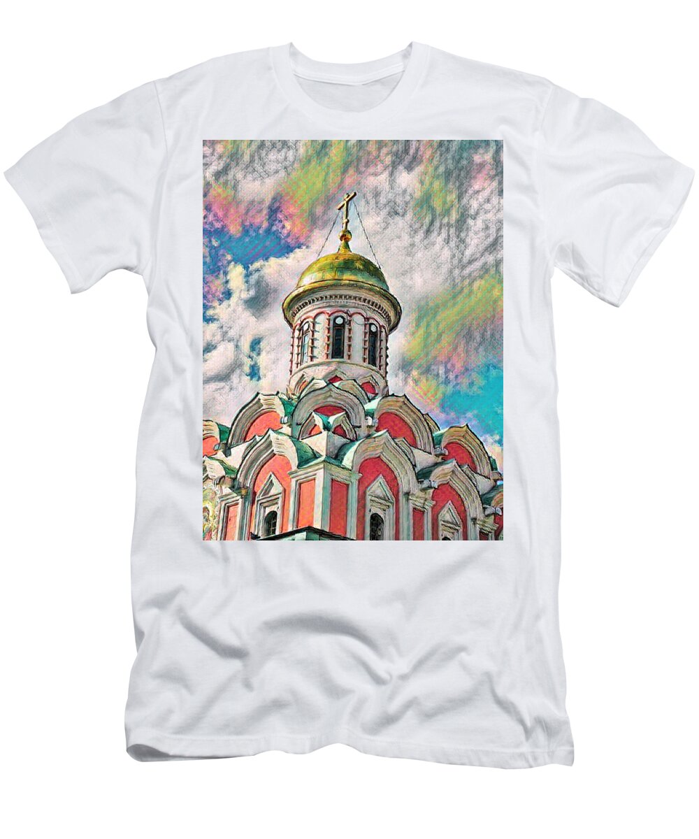 Church T-Shirt featuring the photograph Kazan Cathedral by Bearj B Photo Art