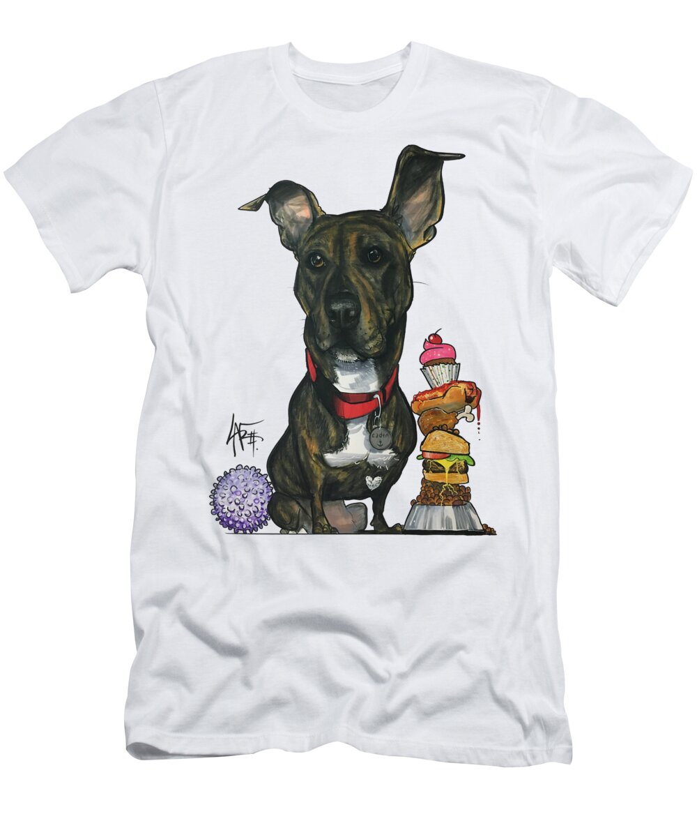 Kemp 4363 T-Shirt featuring the drawing Kemp 4363 by Canine Caricatures By John LaFree