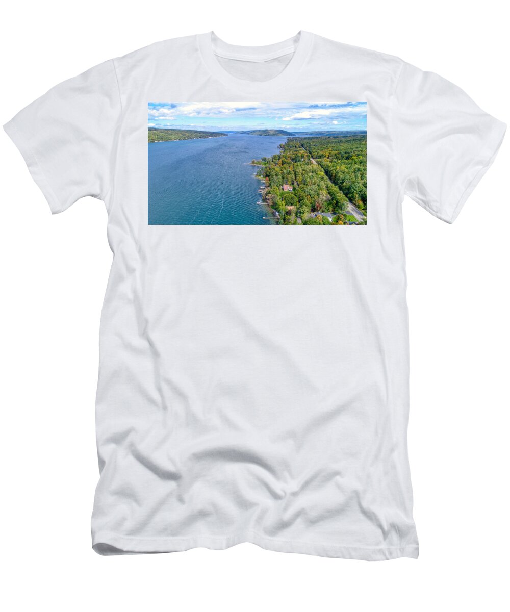 Finger Lakes T-Shirt featuring the photograph Keuka Center Point by Anthony Giammarino