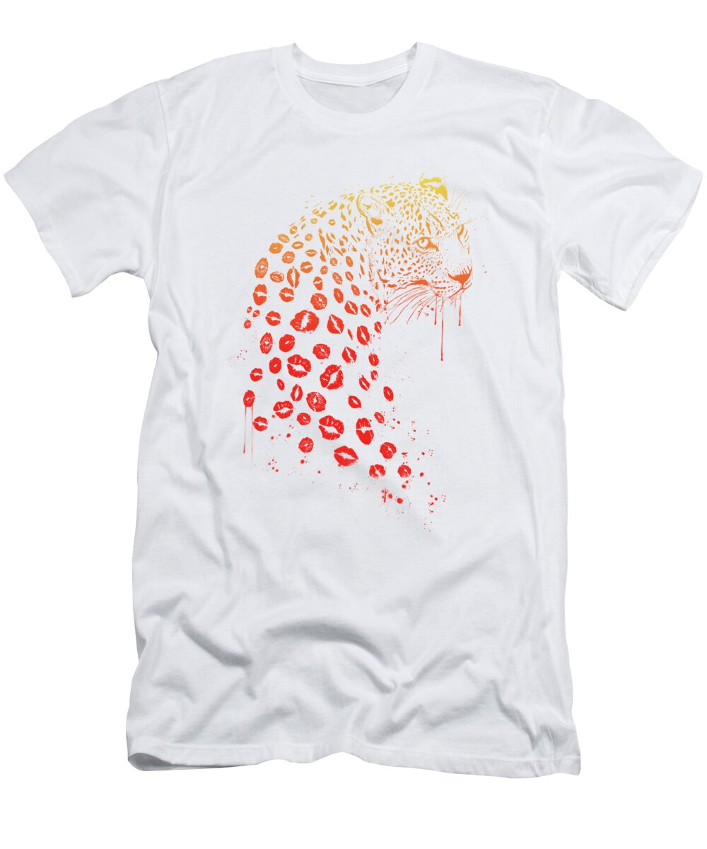 Drawing T-Shirt featuring the drawing Kiss me by Balazs Solti