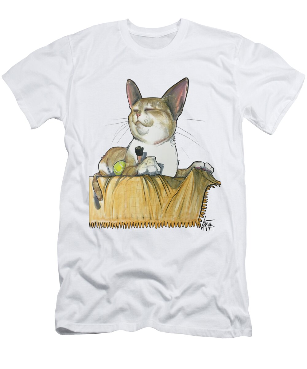Knowles 4364 T-Shirt featuring the drawing Knowles 4364 by Canine Caricatures By John LaFree