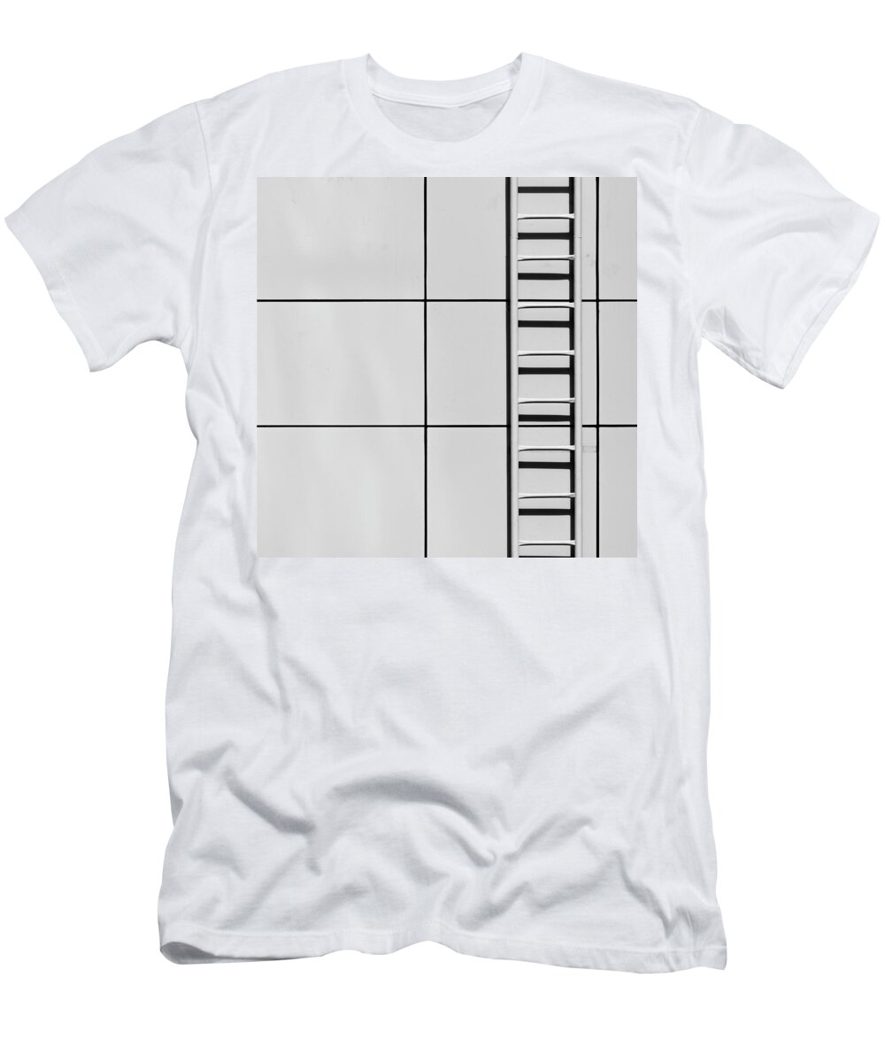 Urban T-Shirt featuring the photograph Square - Ladder and Shadow by Stuart Allen