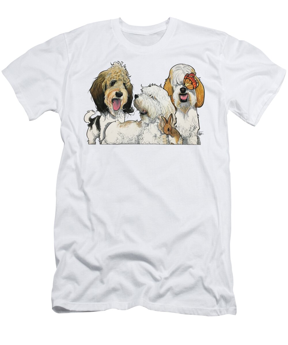 Lemke 4404 T-Shirt featuring the drawing Lemke 4404 by Canine Caricatures By John LaFree