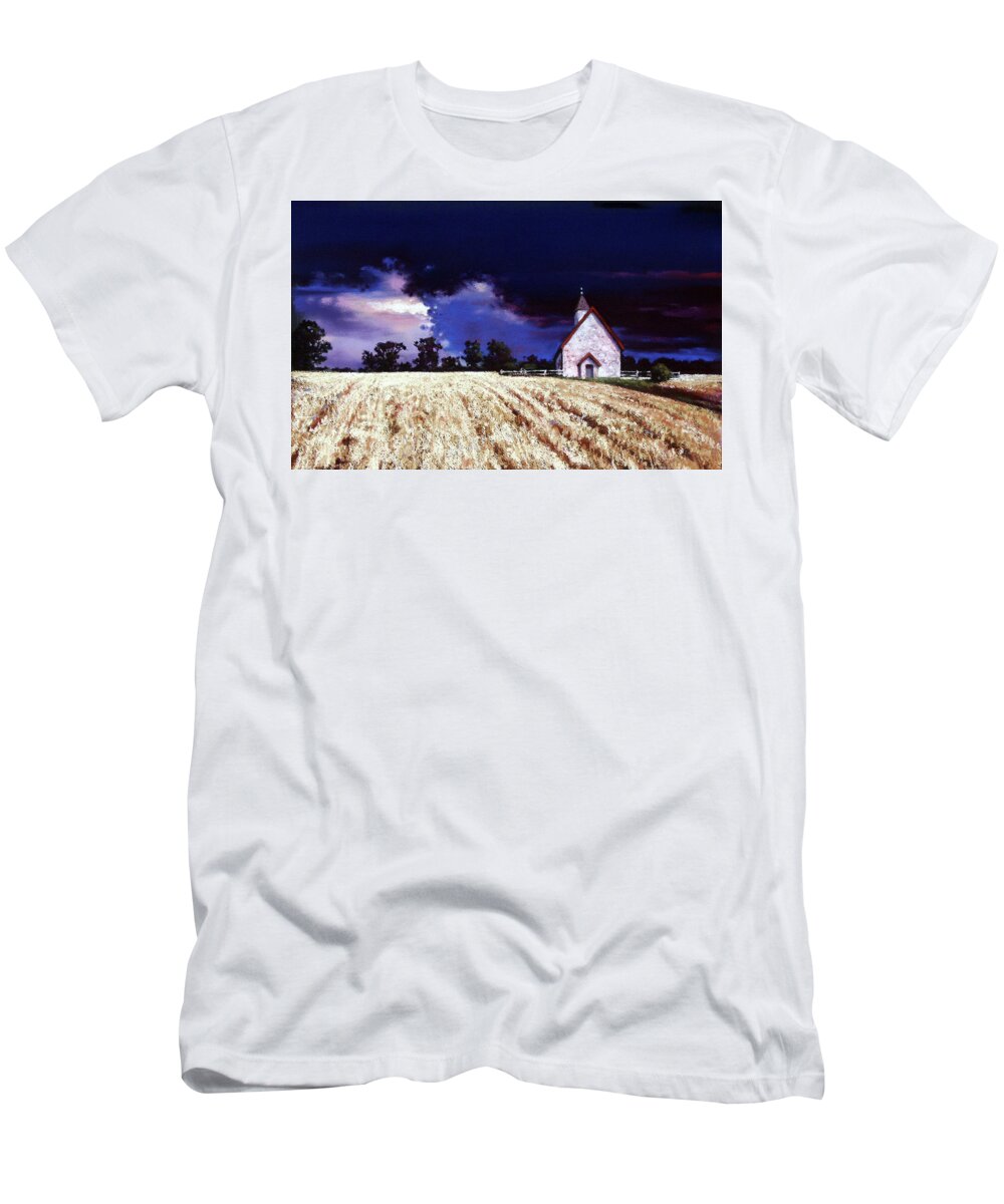 Fall Fields T-Shirt featuring the pastel Let There Be Light by Dianna Ponting