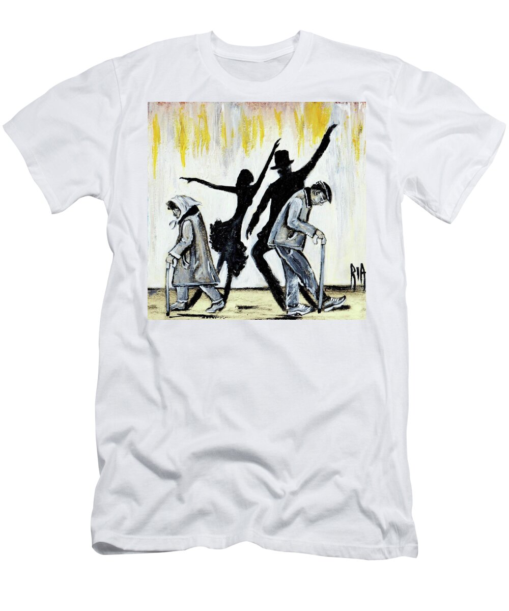Love T-Shirt featuring the painting Lets Get Back To THIS by Artist RiA