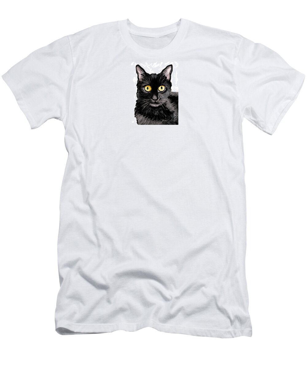 Cat T-Shirt featuring the painting Little Bear by Jean Pacheco Ravinski