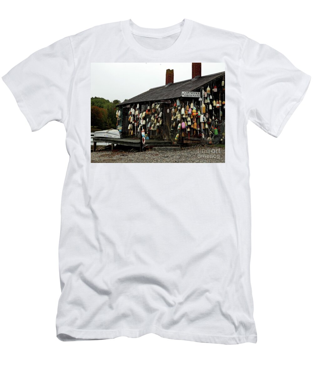 Maine T-Shirt featuring the photograph Lobster Shack by Terri Brewster
