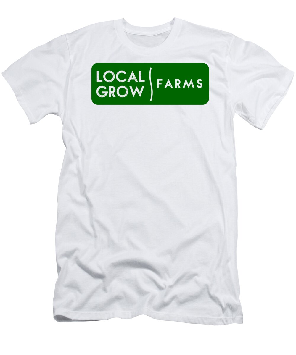  T-Shirt featuring the drawing Local Grow Farms logo on light backgrounds by Charlie Szoradi