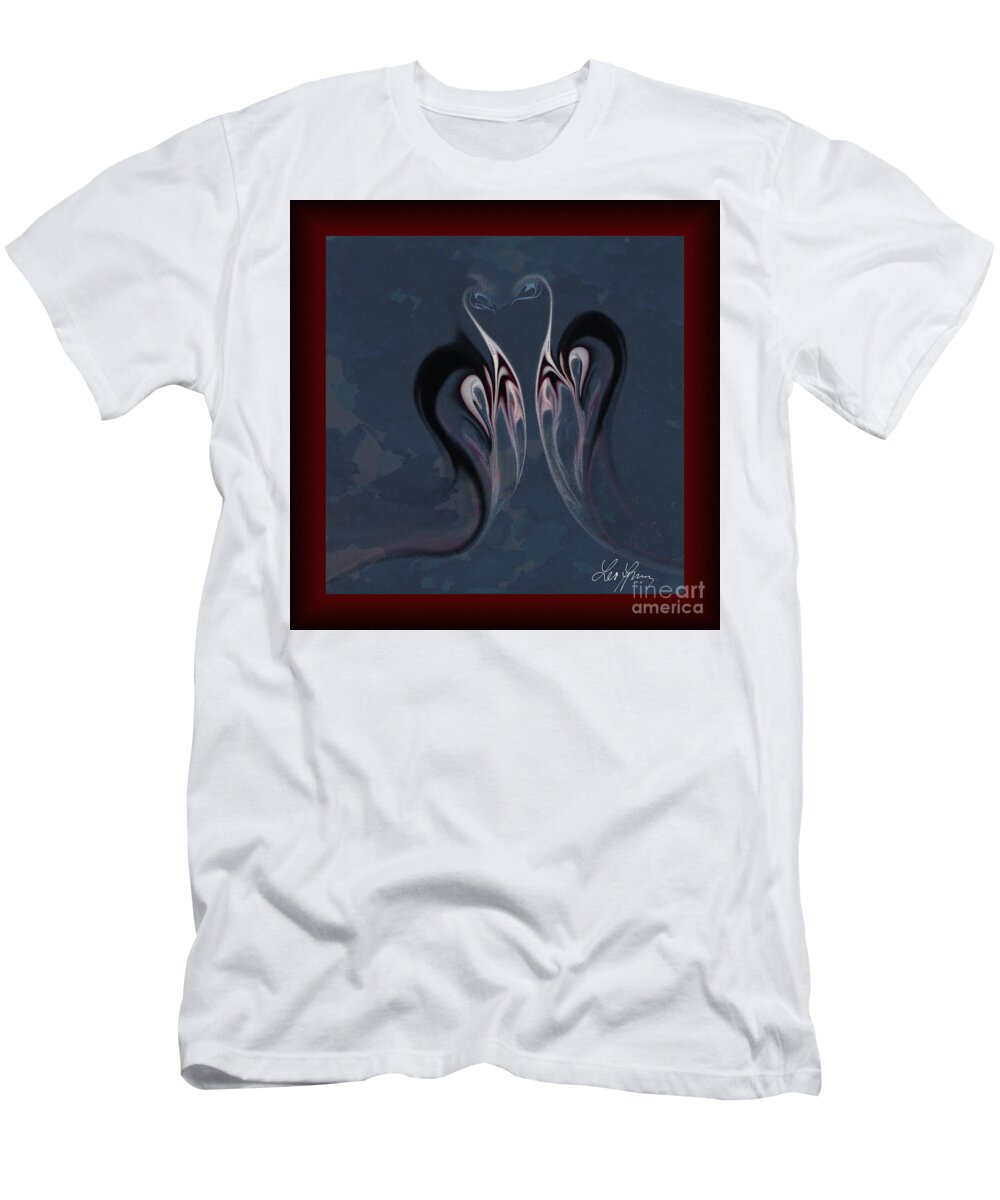 Black T-Shirt featuring the digital art Long Black Veil by Leo Symon