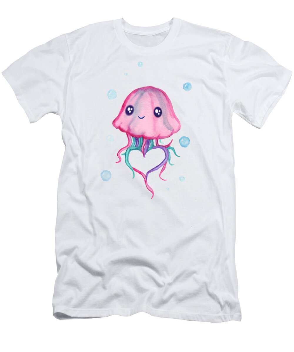 Jelly T-Shirt featuring the drawing Love Jelly by Ludwig Van Bacon
