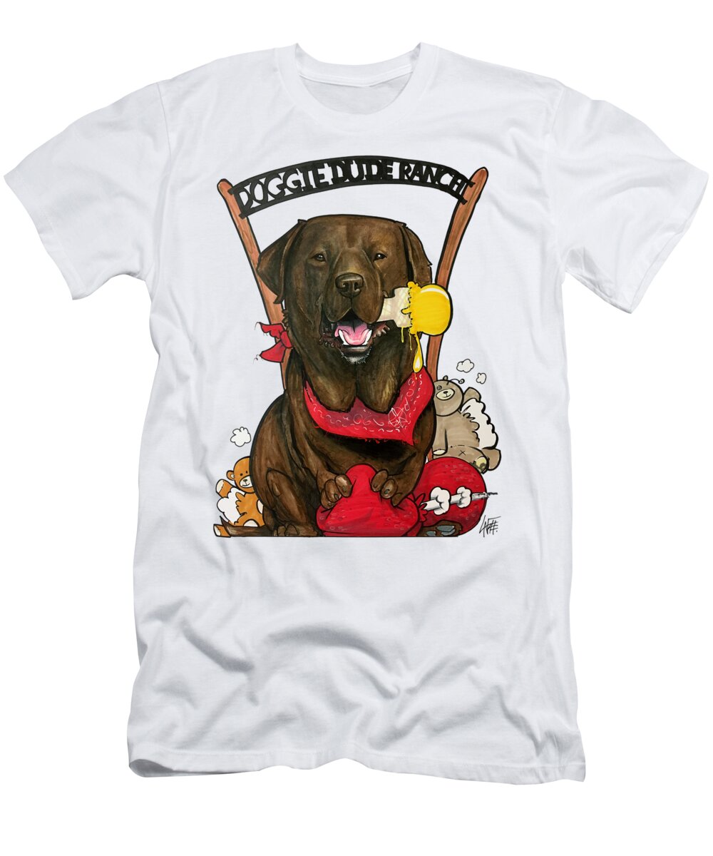 Mackinder 4406 T-Shirt featuring the drawing MacKinder 4406 by Canine Caricatures By John LaFree