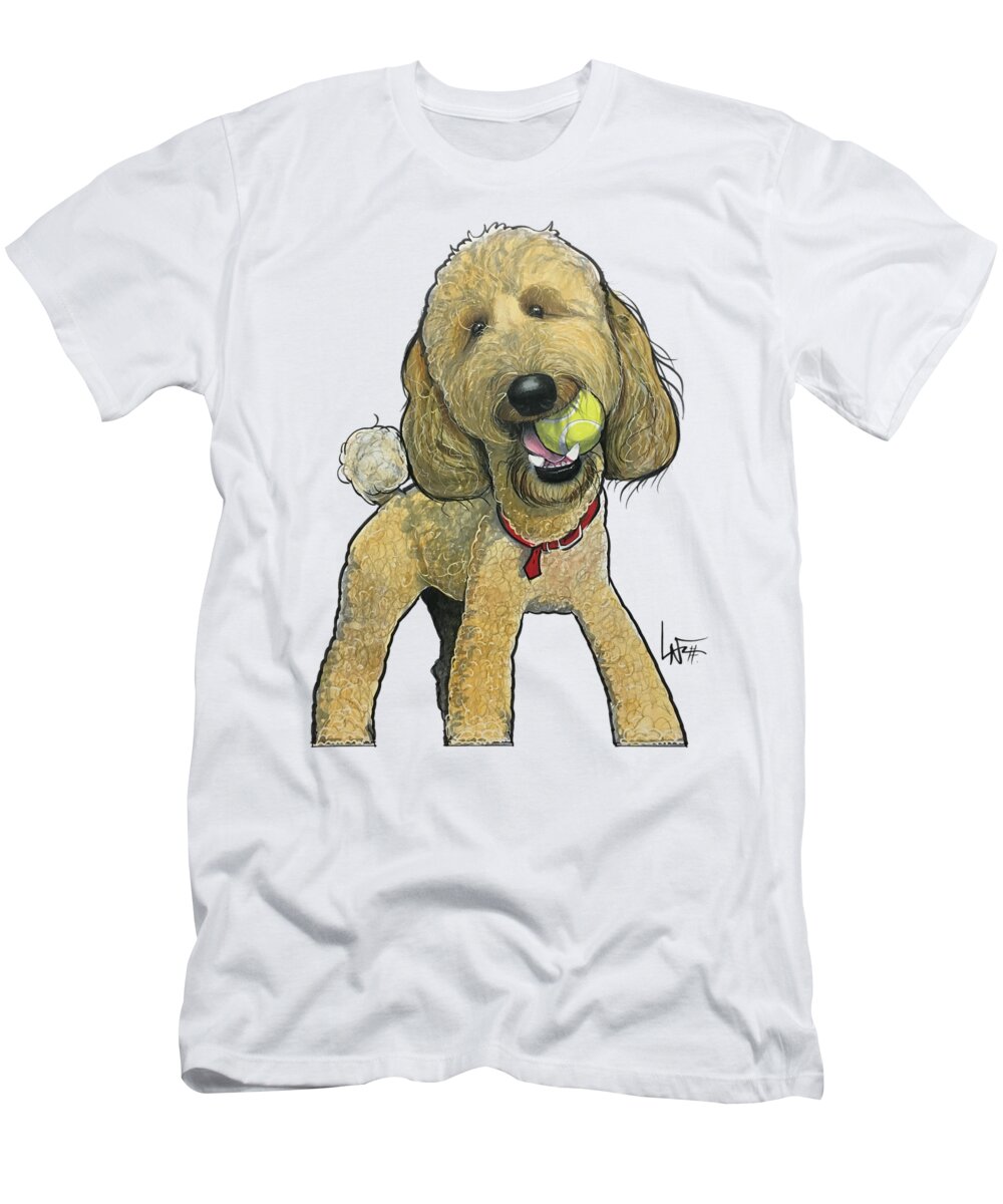 Madonia T-Shirt featuring the drawing Madonia 5190 by Canine Caricatures By John LaFree