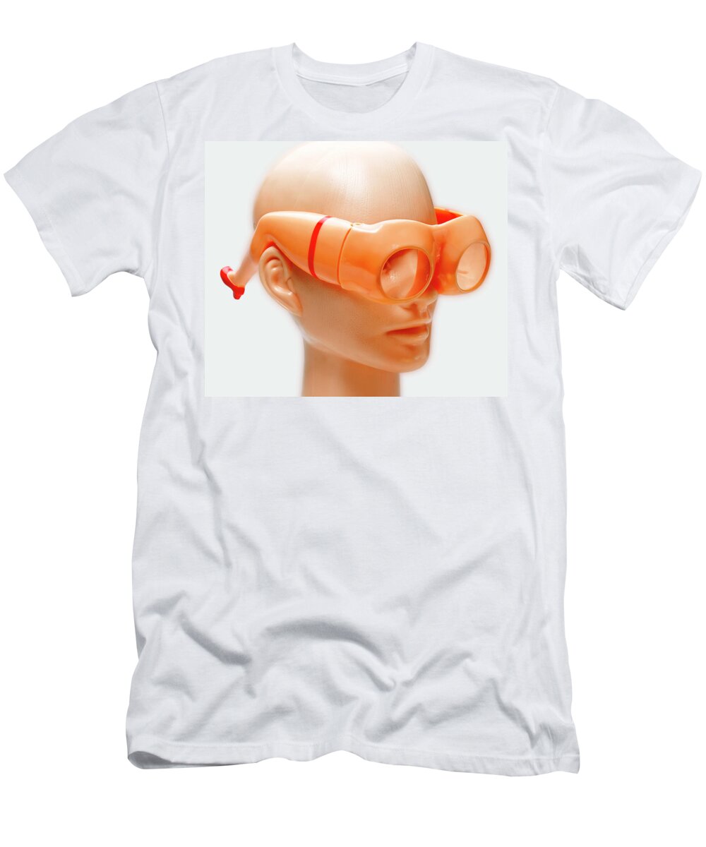 Accessories T-Shirt featuring the drawing Mannequin Wearing Lady Legs Glasses by CSA Images