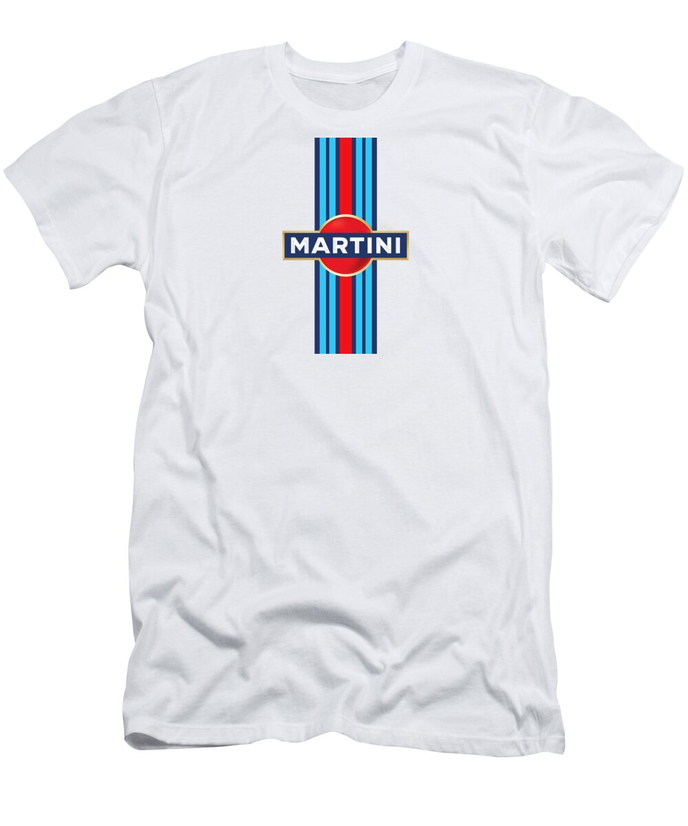 Williams T-Shirt featuring the digital art Martini Racing Retro by Dekha Jiemy