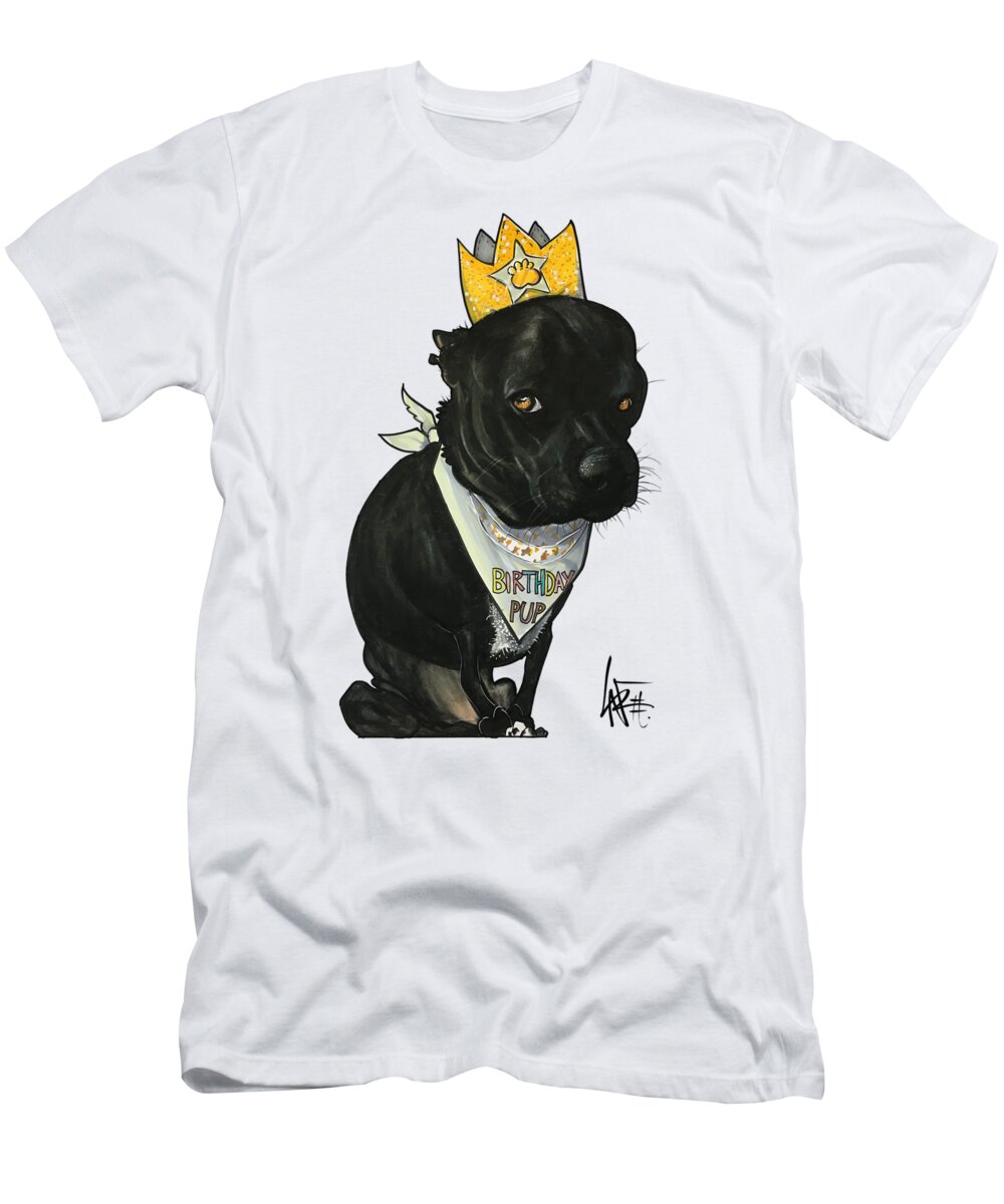 Mcfall T-Shirt featuring the drawing McFall 4206 by Canine Caricatures By John LaFree