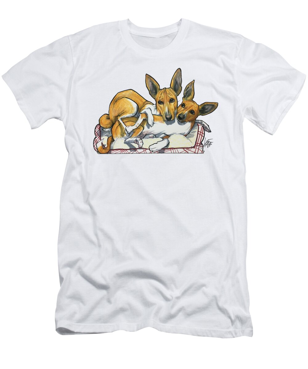 Mckay 4582 T-Shirt featuring the drawing McKay 4582 by Canine Caricatures By John LaFree